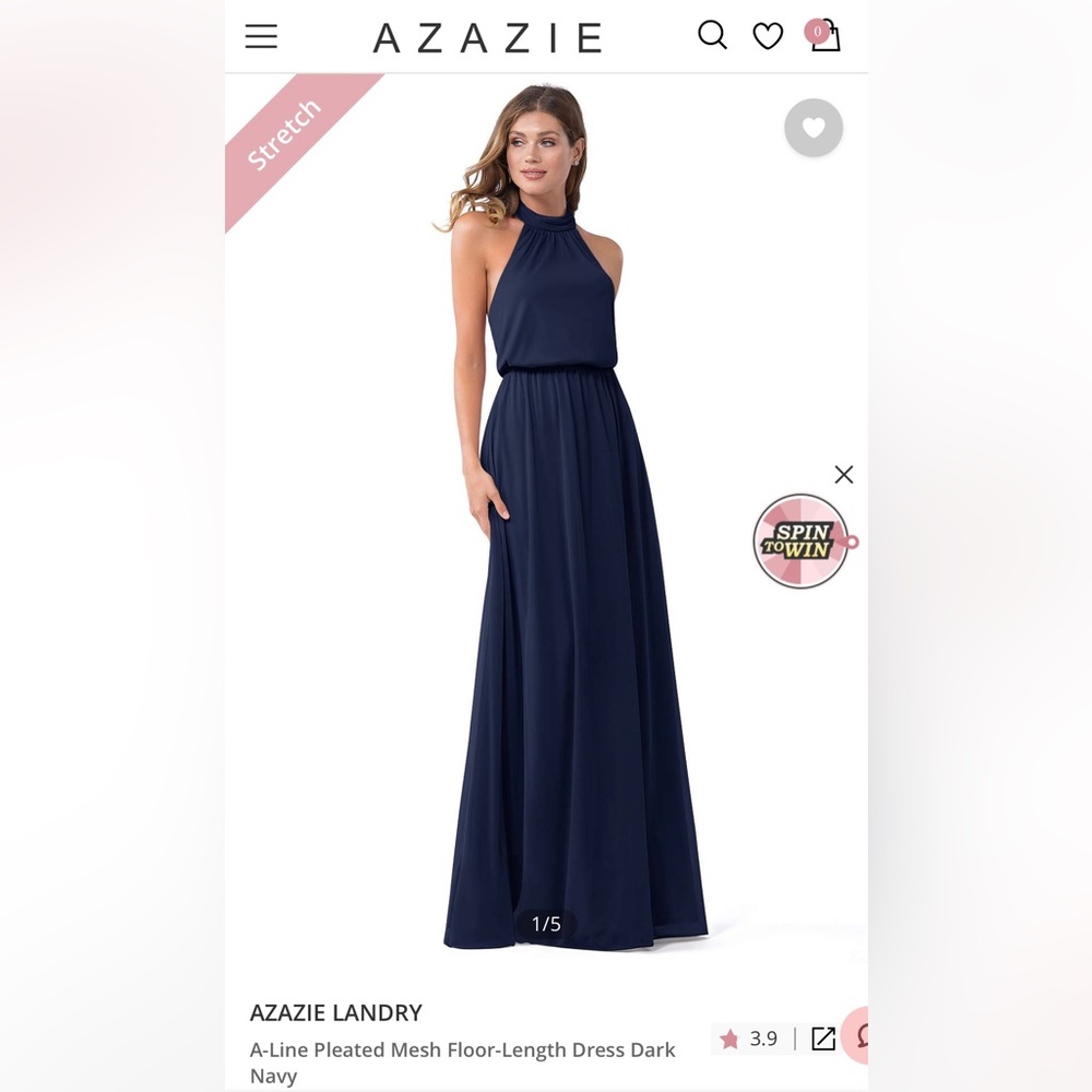 Azazie dark navy formal dress!